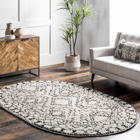 Nuloom Vasiliki Moroccan Shag Tasseled Area Rug 3ft x 5ft GCDI02A-O305